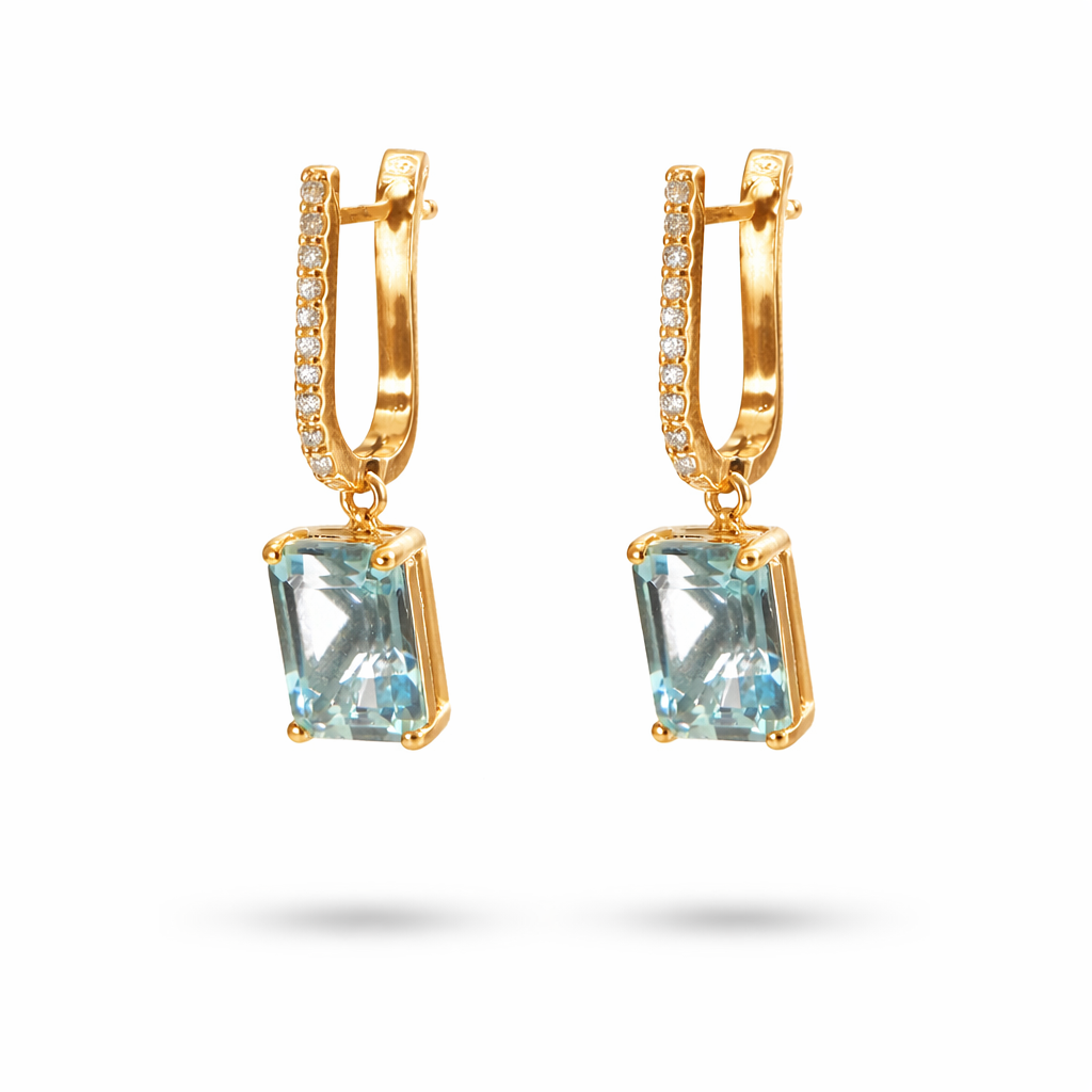 Orecchini Acquamarina Parure 3,42 ct