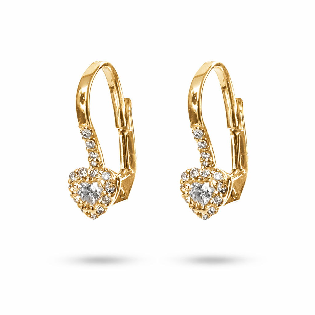 Orecchini Monachina A Cuore Parure 0,26 ct