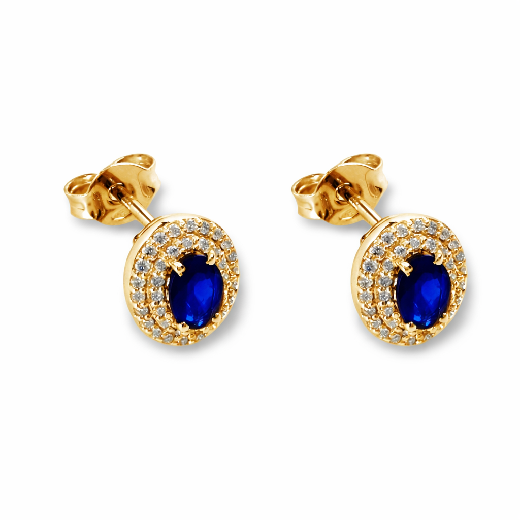 Orecchini Ovali Zaffiro 1,34 ct