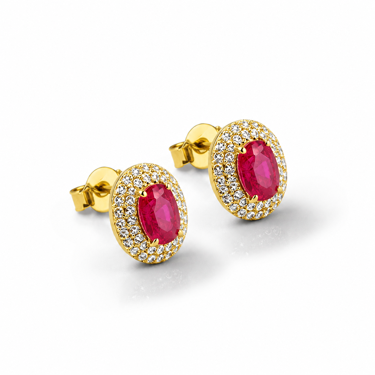 Orecchini Ovali Rubino 1,82 ct