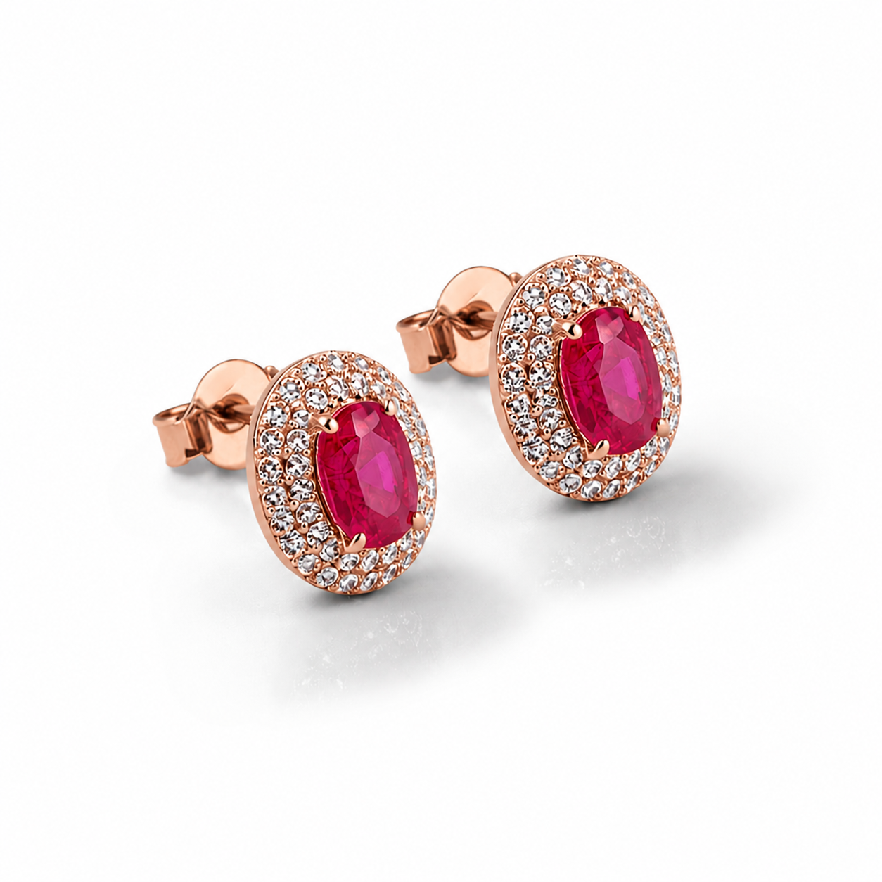 Orecchini Ovali Rubino 1,82 ct