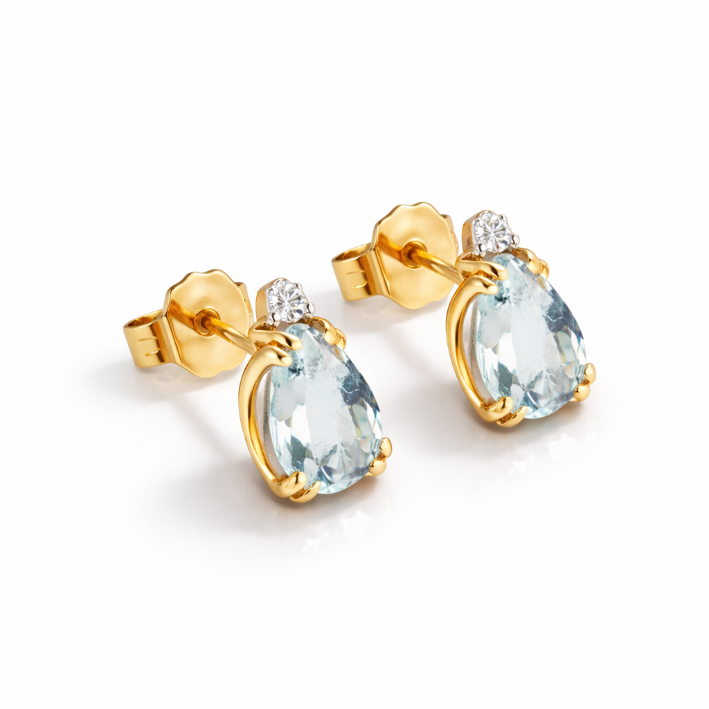 Orecchini Goccia Acquamarina 1,72 ct