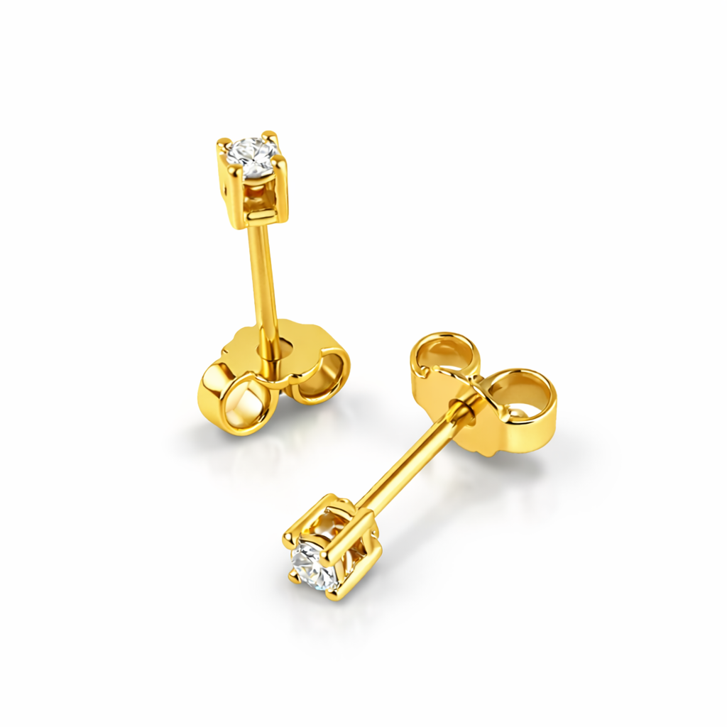 Orecchini Punto Luce a Filo parure 0,09 ct