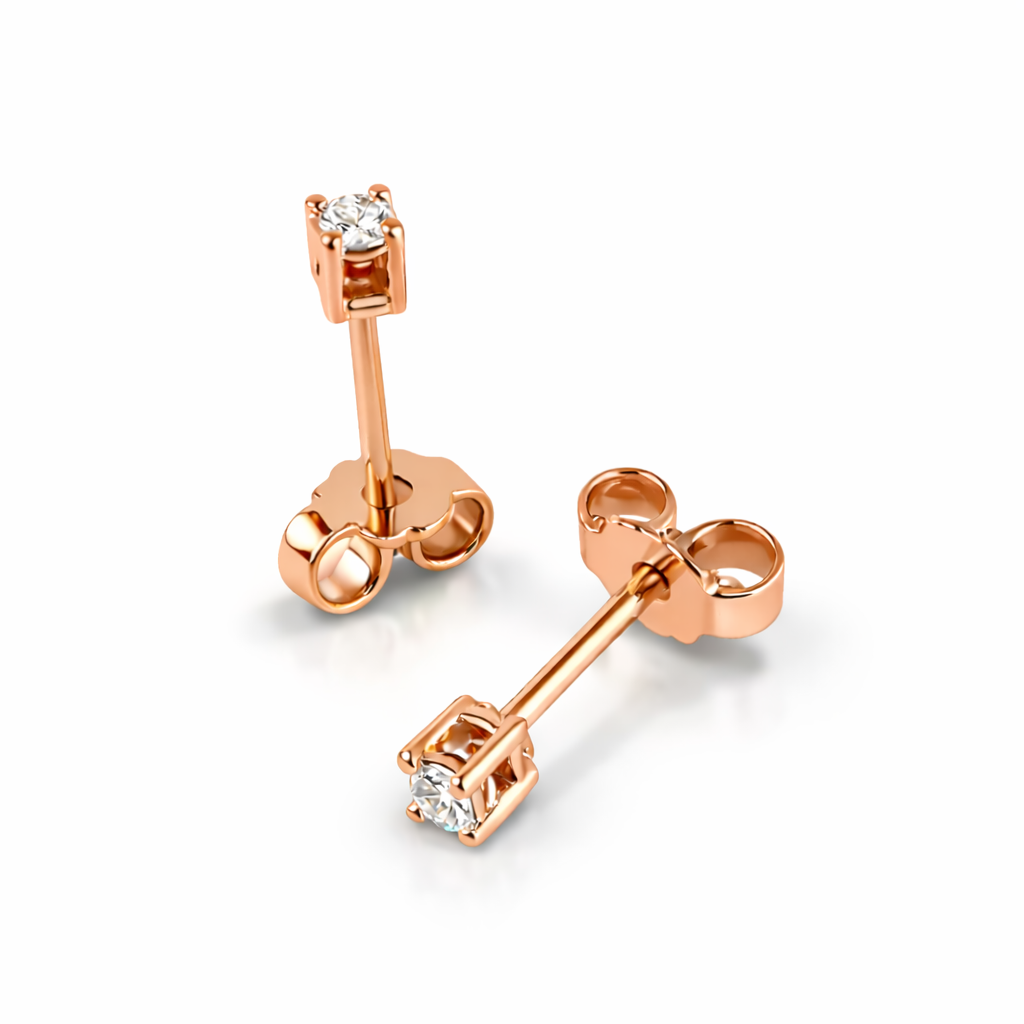 Orecchini Punto Luce a Filo parure 0,09 ct
