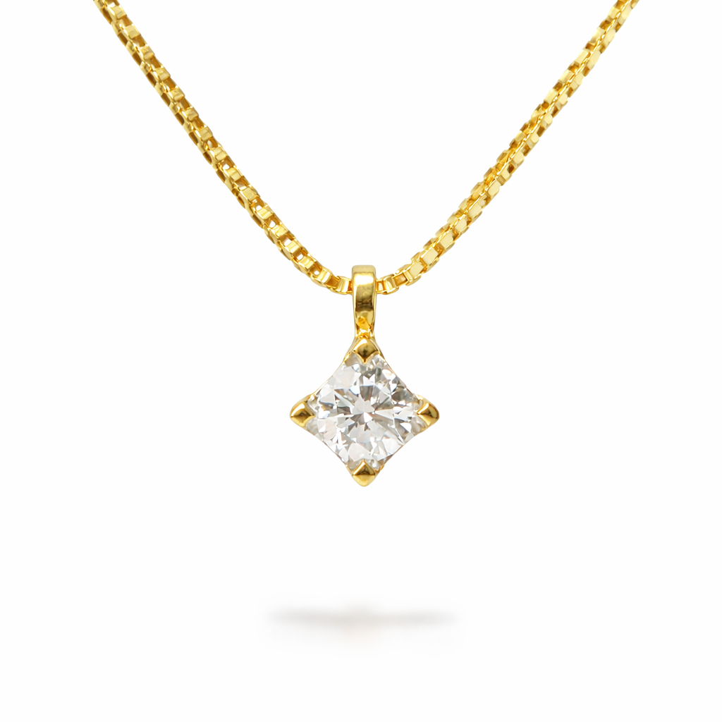 Collana Punto Luce Tornito Parure 0,07 ct