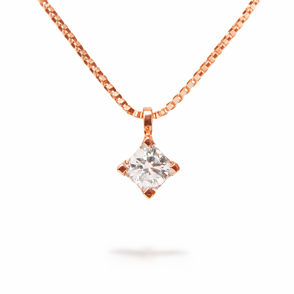 Collana Punto Luce Tornito Parure 0,07 ct