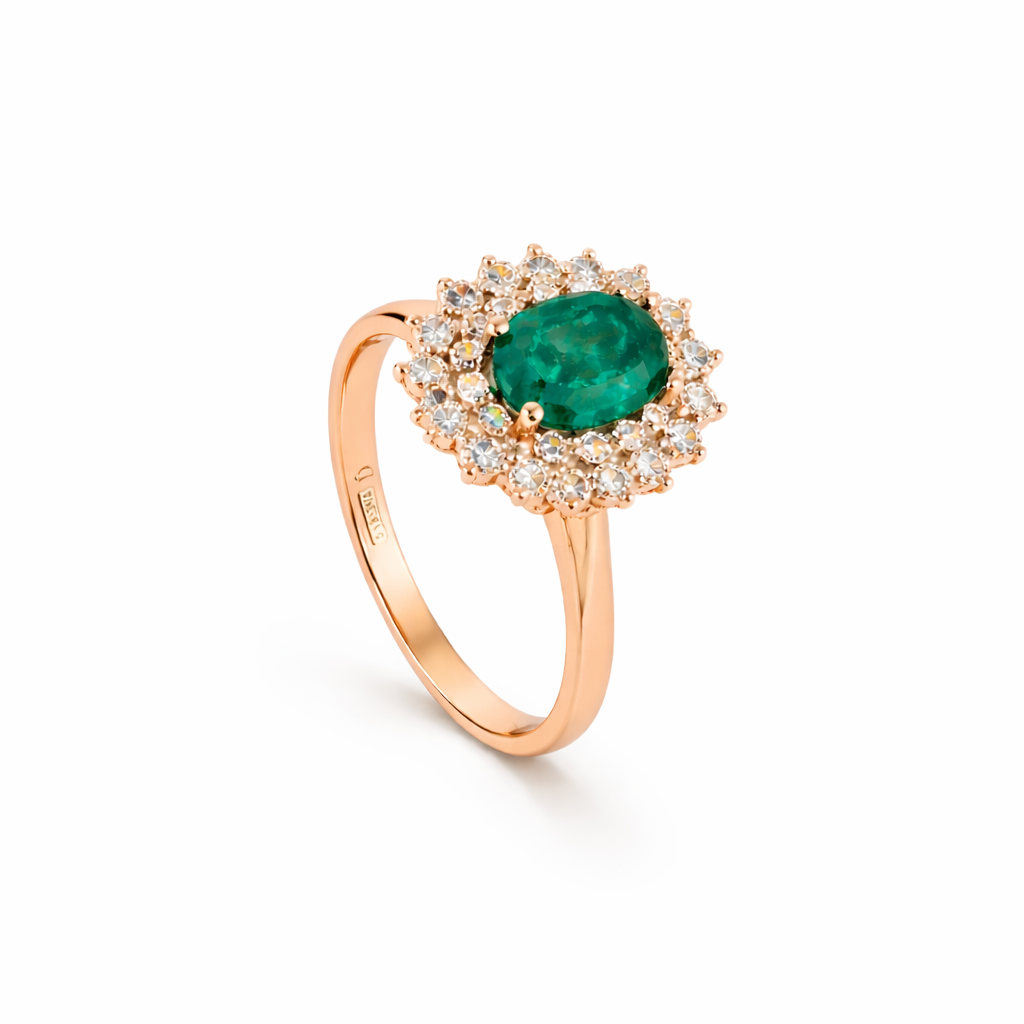 Anello Flower Emerald 2,26 ct