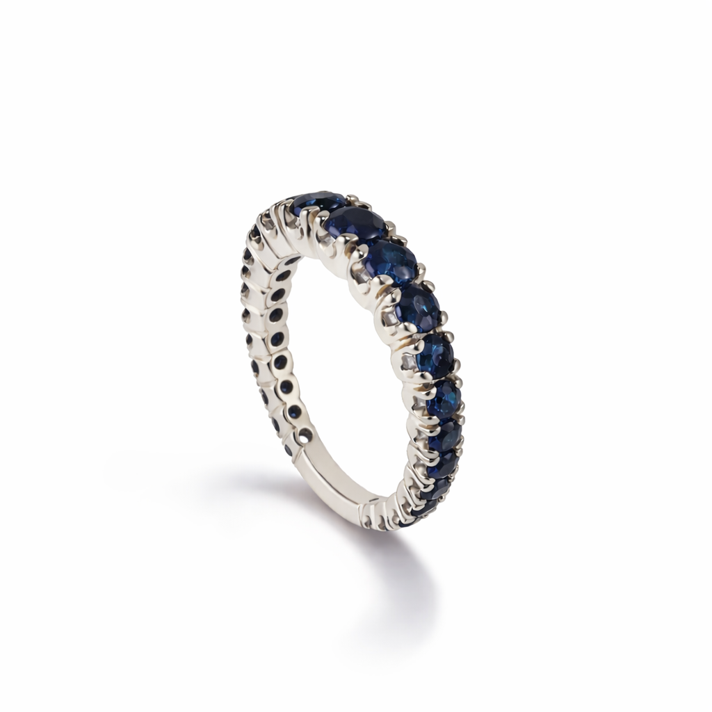 Anello Veretta Zaffiri Degradè 2,52 ct