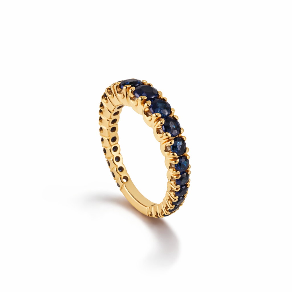 Anello Veretta Zaffiri Degradè 2,52 ct