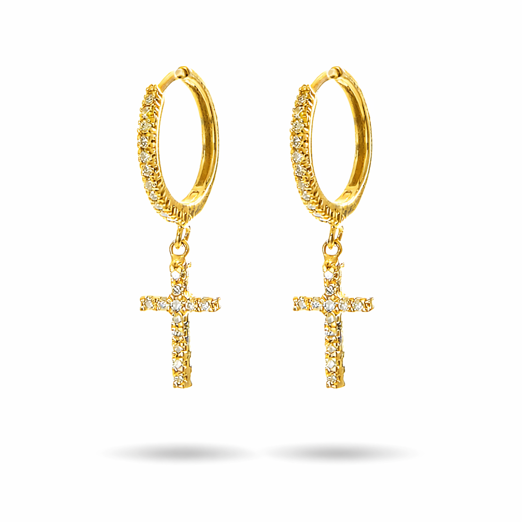 Orecchini Cerchio Croce Parure 0,44 ct