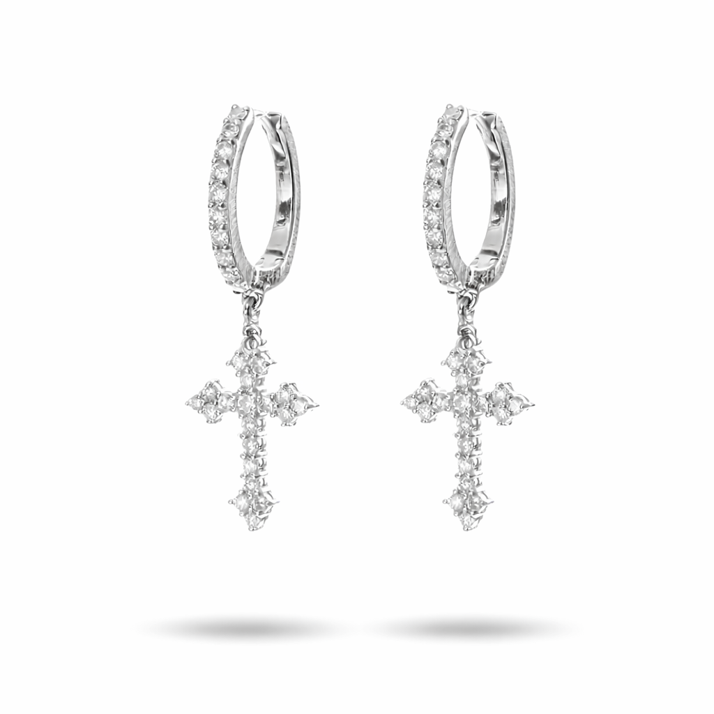 Orecchini Cerchio Croce Celtica 0,78 ct parure
