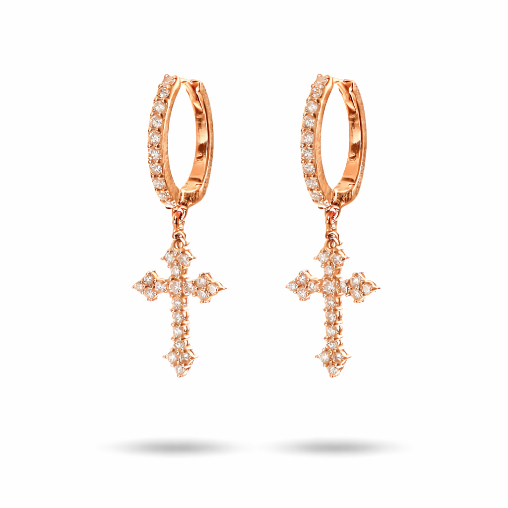 Orecchini Cerchio Croce Celtica 0,78 ct parure