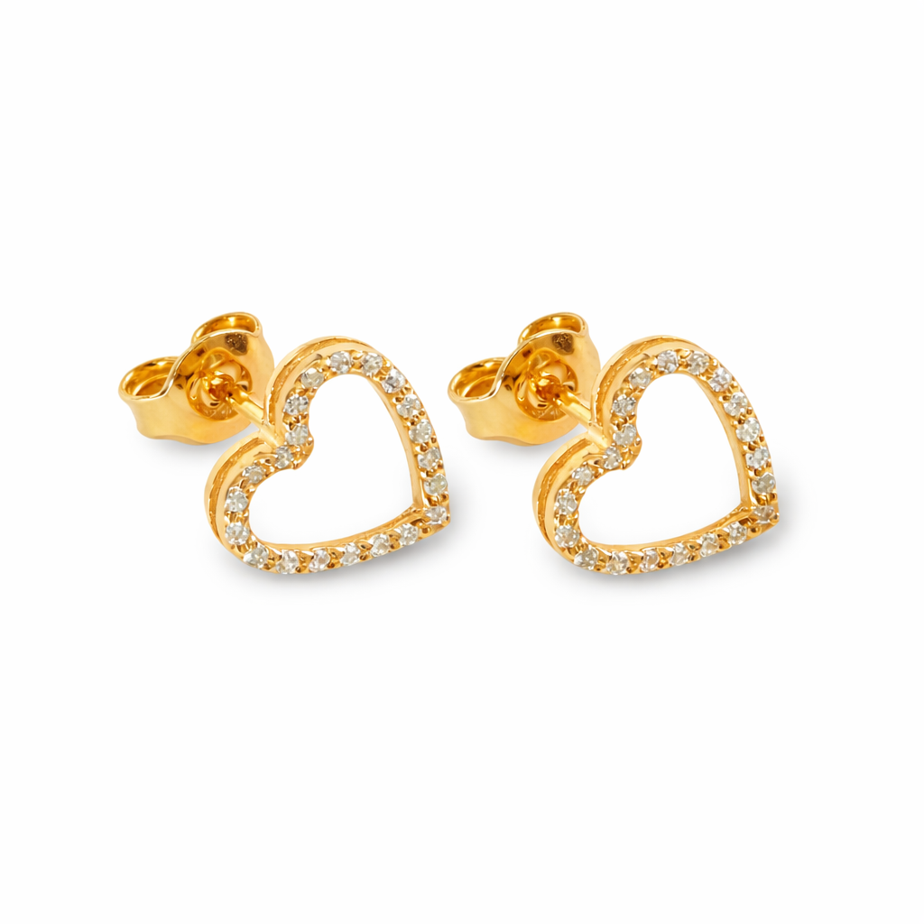 Orecchini Cuore Contorno Parure 0,34 ct