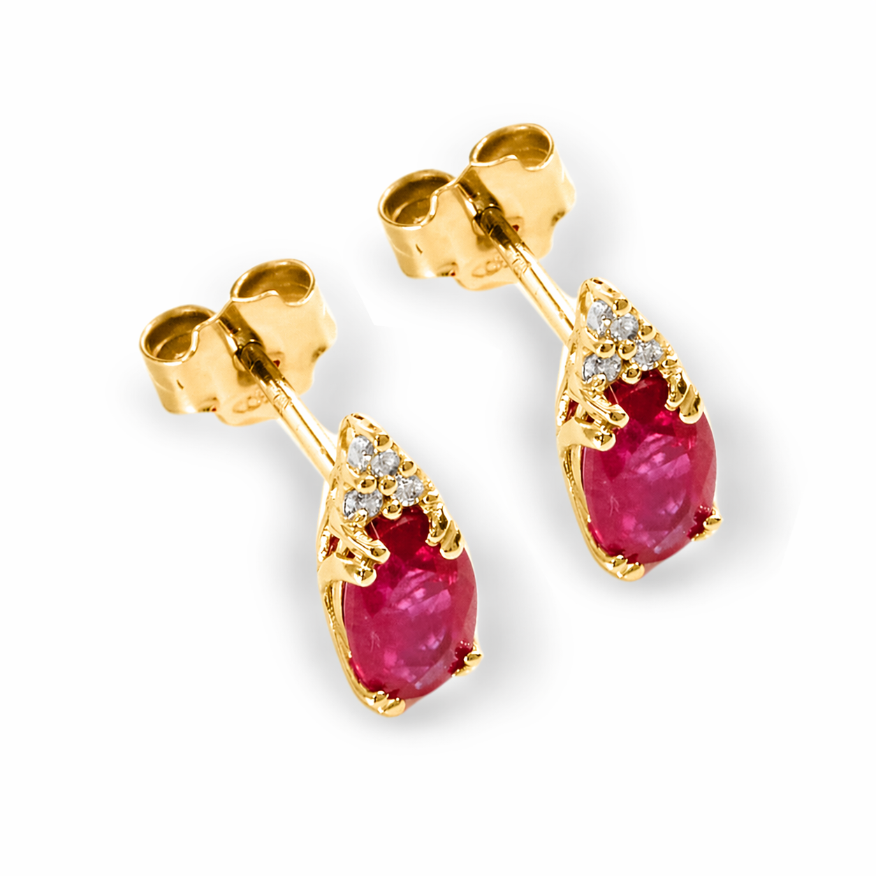 Orecchini Rubino Ovale parure 1,16 ct
