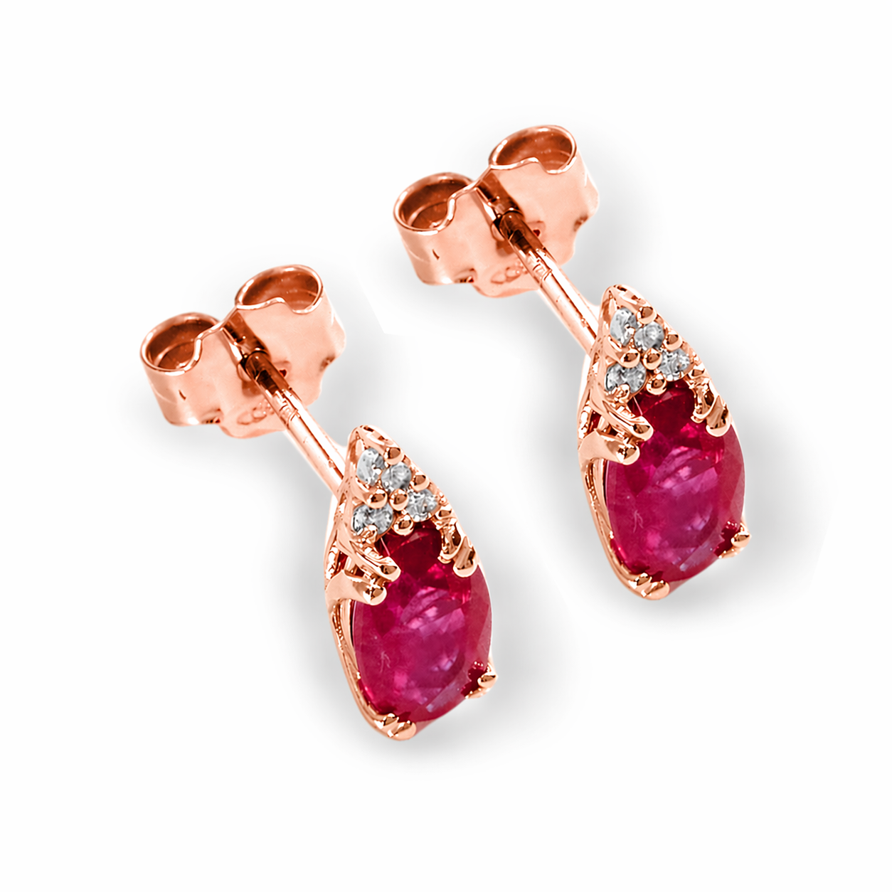 Orecchini Rubino Ovale parure 1,16 ct