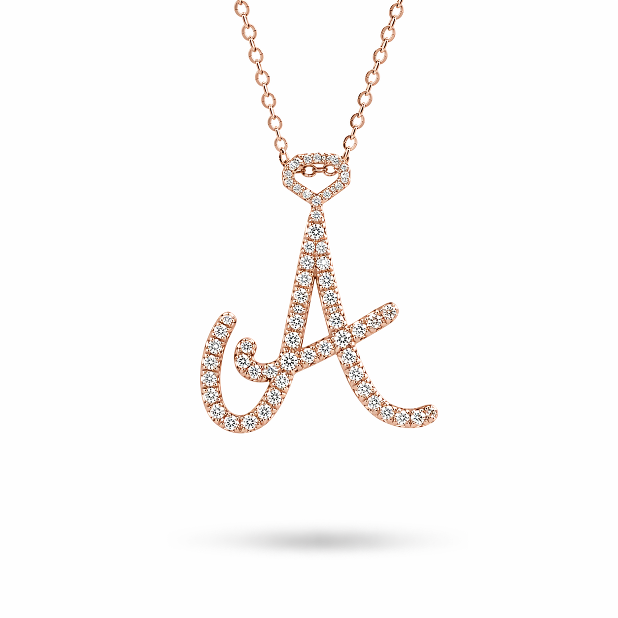 Collana Ciondolo Lettera A 0,50 ct
