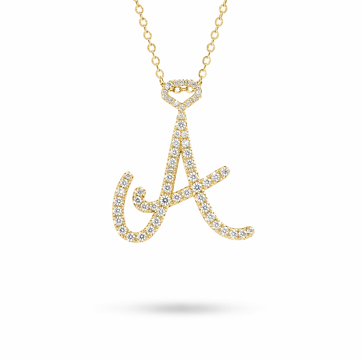 Collana Ciondolo Lettera A 0,50 ct