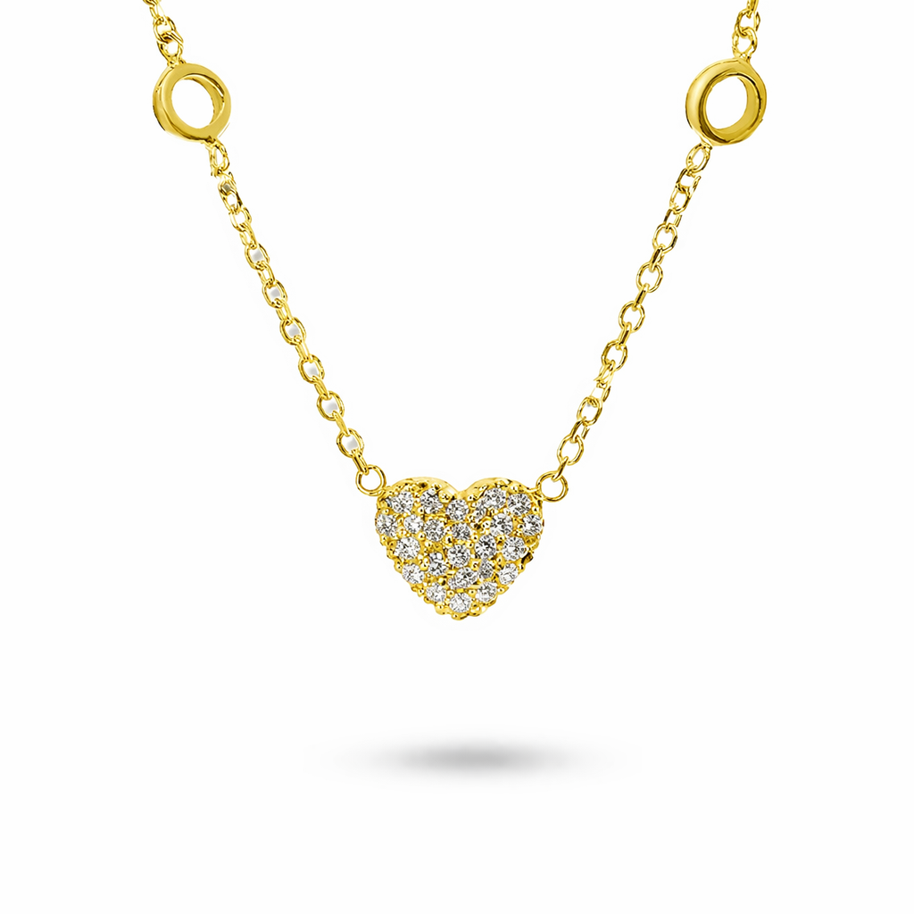 Collana Cuore Pavè Parure 0,14 ct