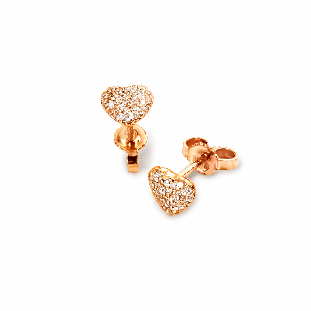Orecchini Cuore Pavè Parure 0,27 ct