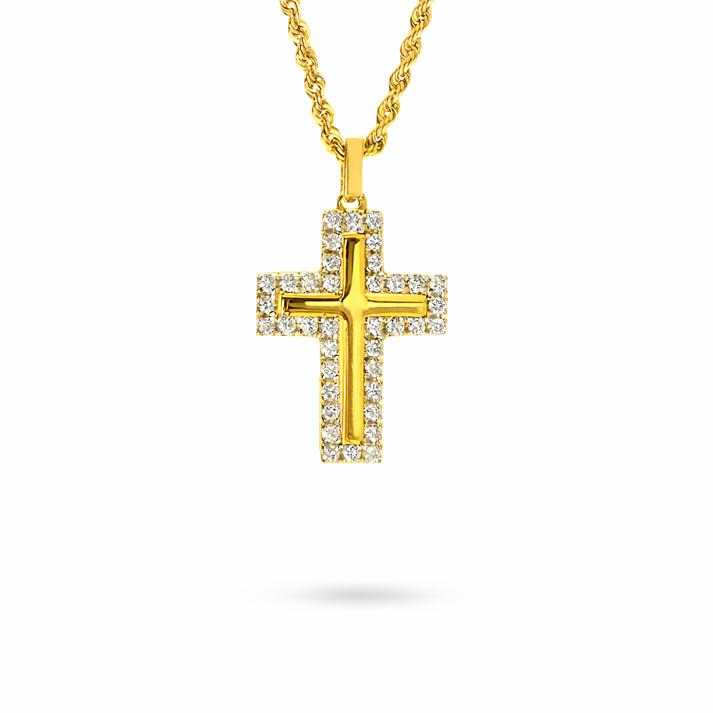 Collana Ciondolo Croce 0,17 ct