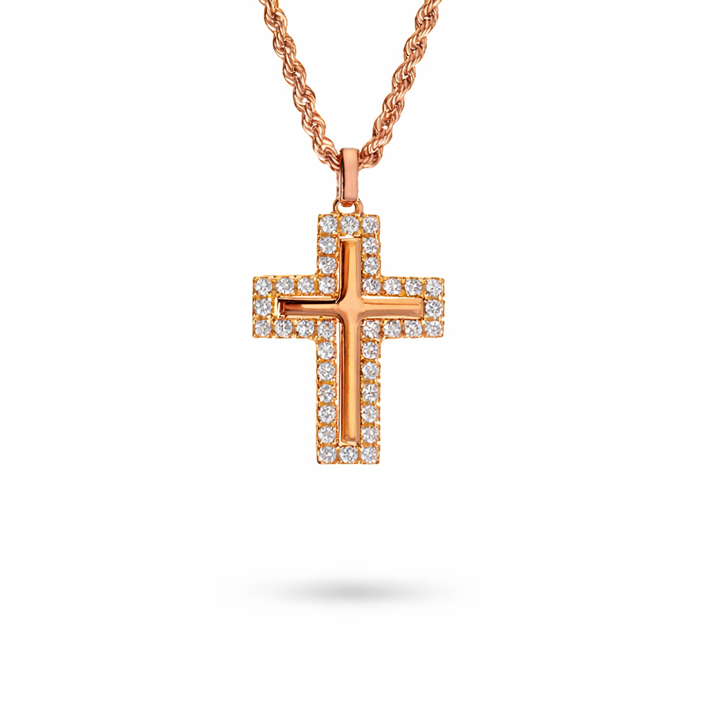 Collana Ciondolo Croce 0,17 ct