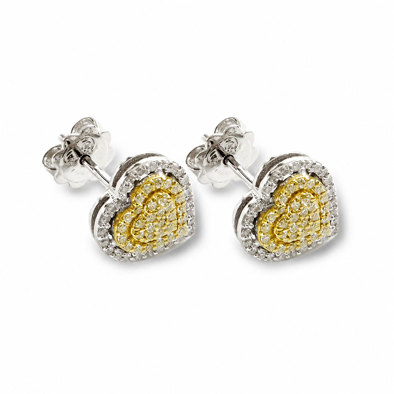 Orecchini Heart 0,35 ct mosaico