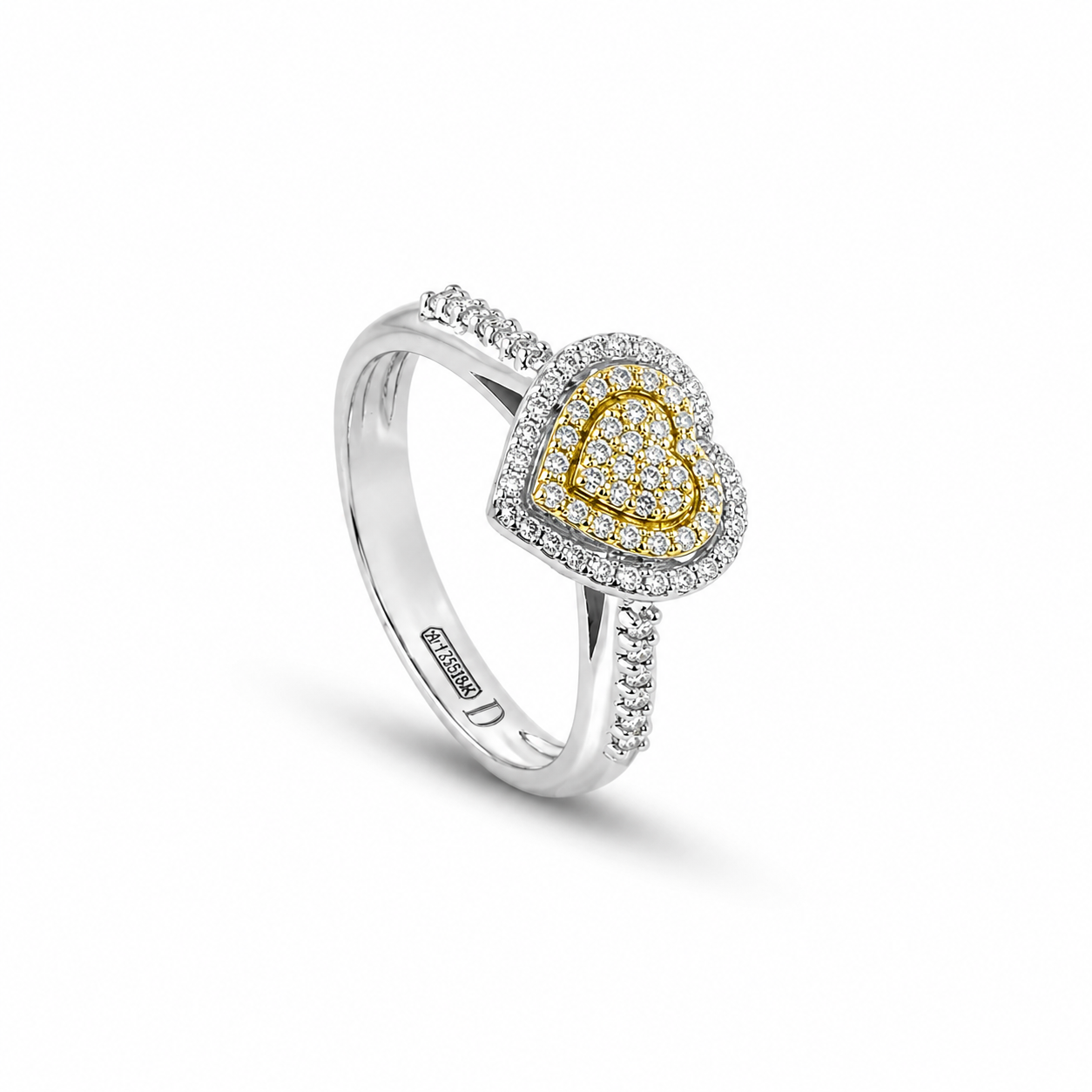 Anello Heart Mosaico 0,27 ct