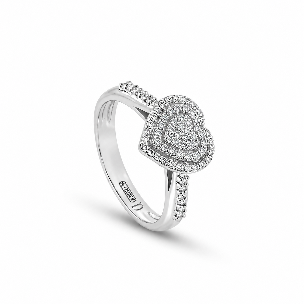 Anello Heart Mosaico 0,27 ct