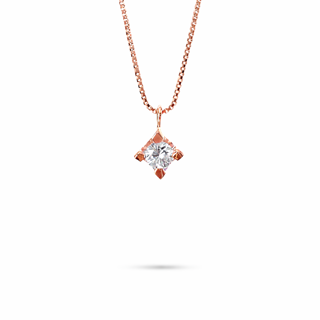 Collana Punto Luce Tornito parure 0,125 ct