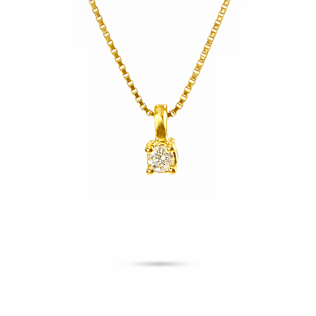 Collana Punto Luce a Filo parure 0,03 ct