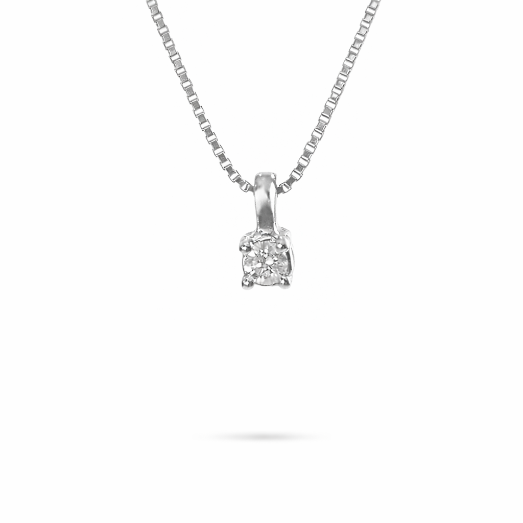 Collana Punto Luce a Filo parure 0,03 ct