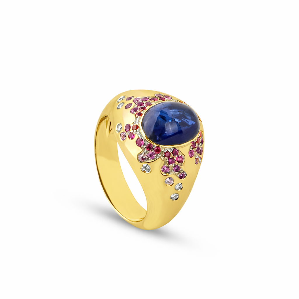 Anello Zaffiro Cabochon 5,32 ct
