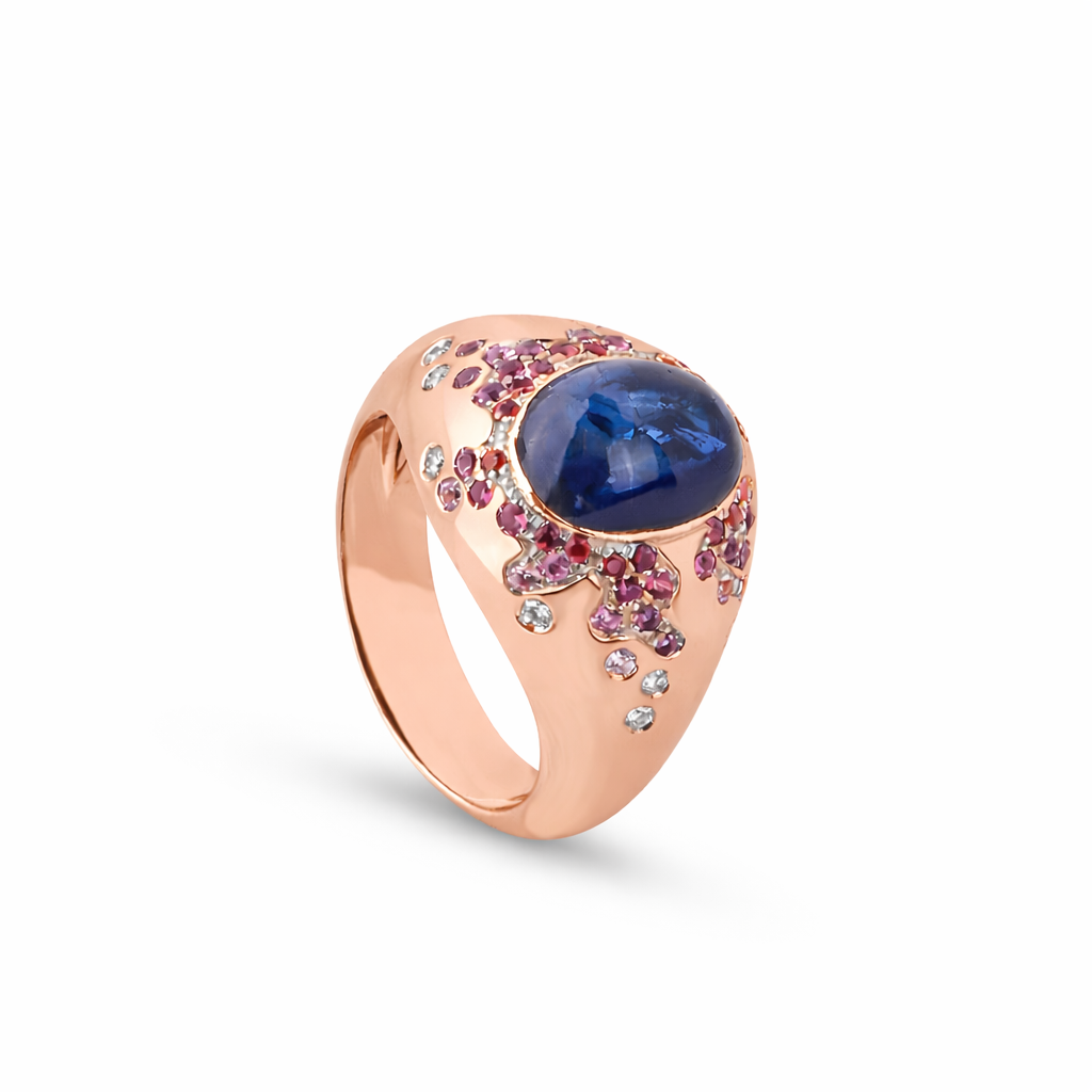 Anello Zaffiro Cabochon 5,32 ct
