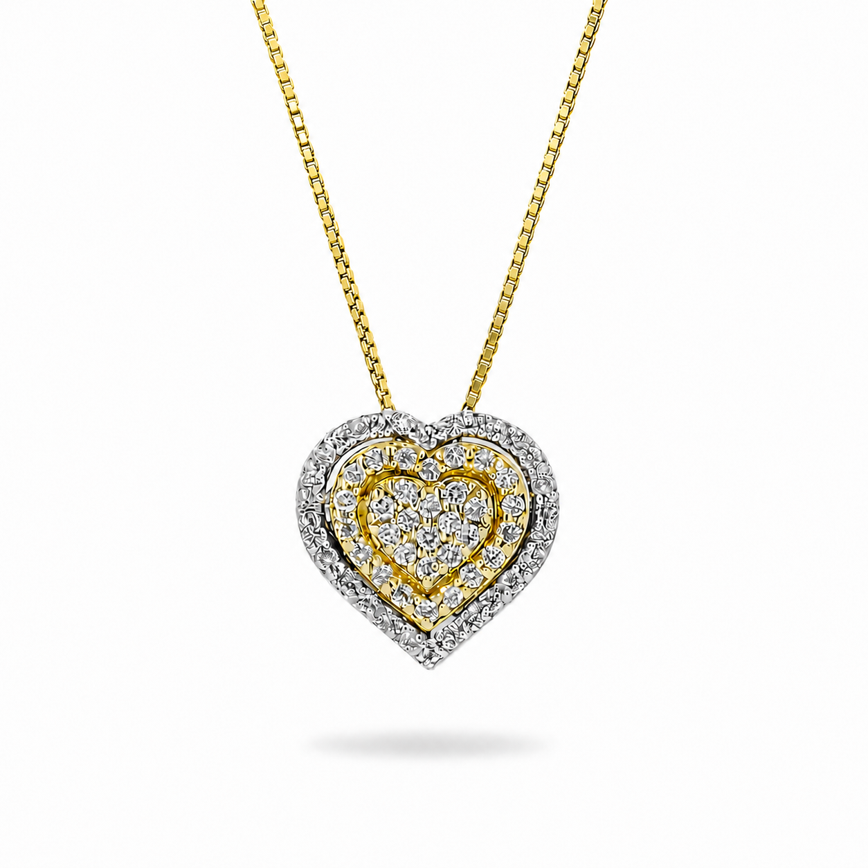 Collana Ciondolo Heart 0,22 ct mosaico