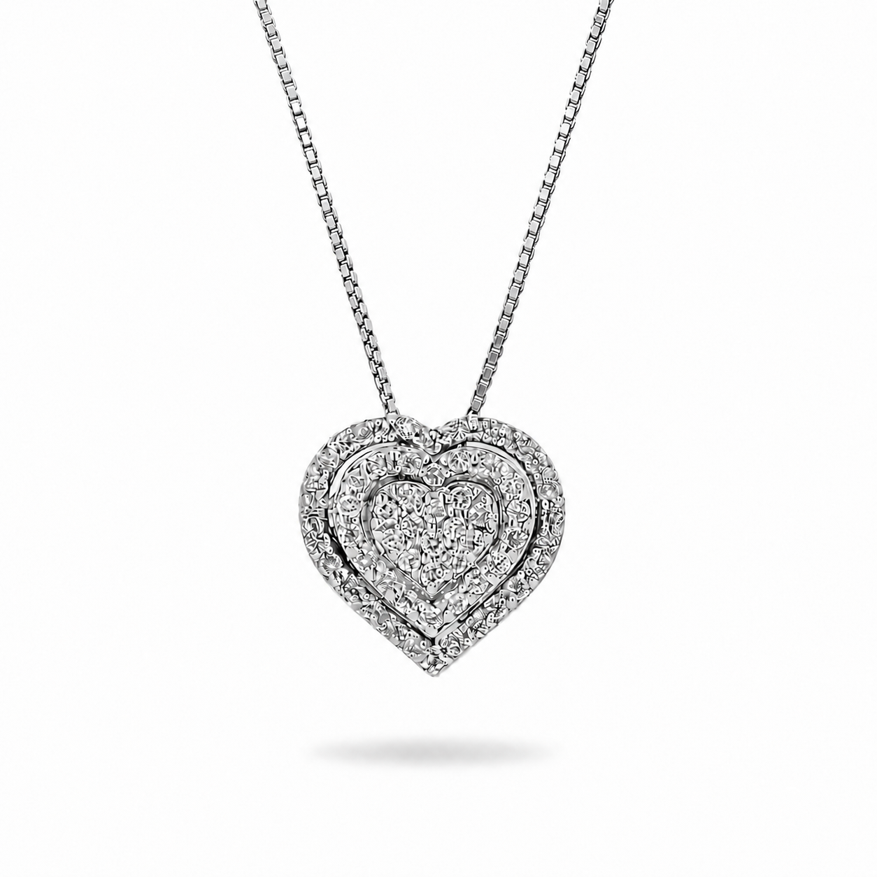 Collana Ciondolo Heart 0,22 ct mosaico