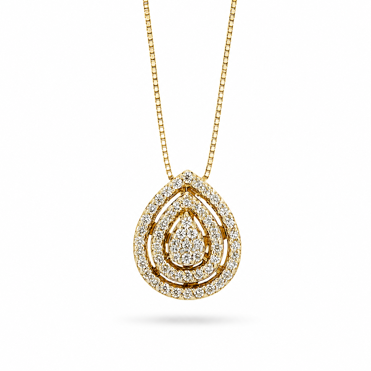 Collana Ciondolo Goccia 0,27 ct mosaico