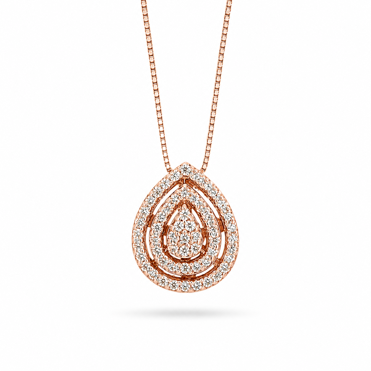 Collana Ciondolo Goccia 0,27 ct mosaico
