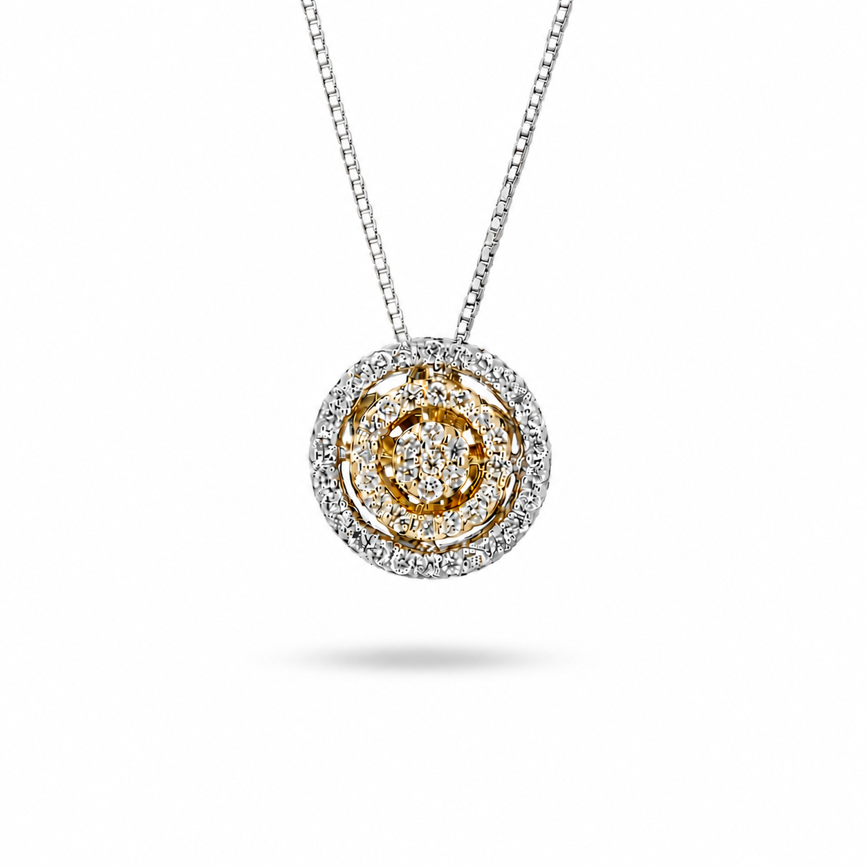 Collana Ciondolo Blossom 0,25 ct mosaico