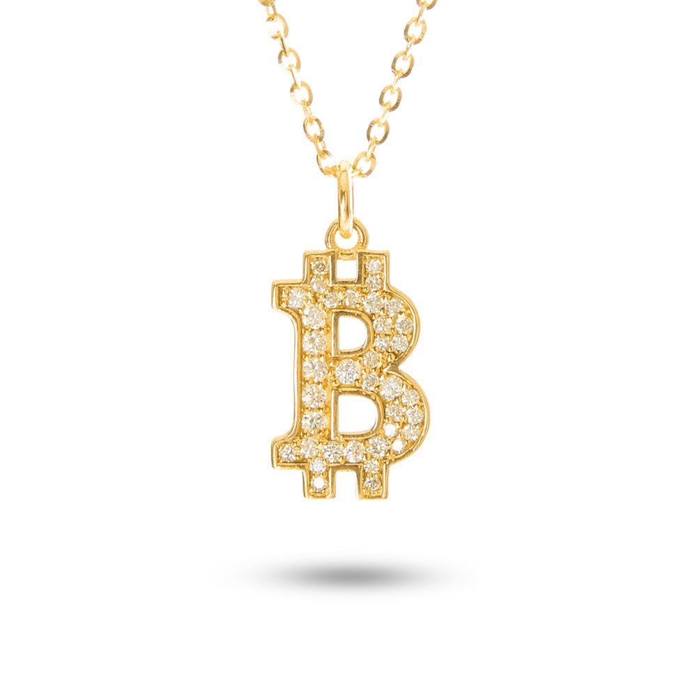 Pendente Bitcoin Rosa 0,31 ct