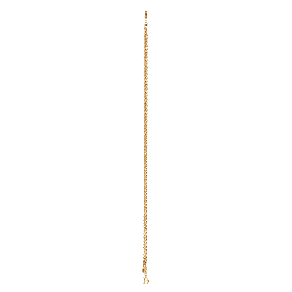 Bracciale Spighetta Oro Bianco Con Lettera G Diamantata 0,045 ct