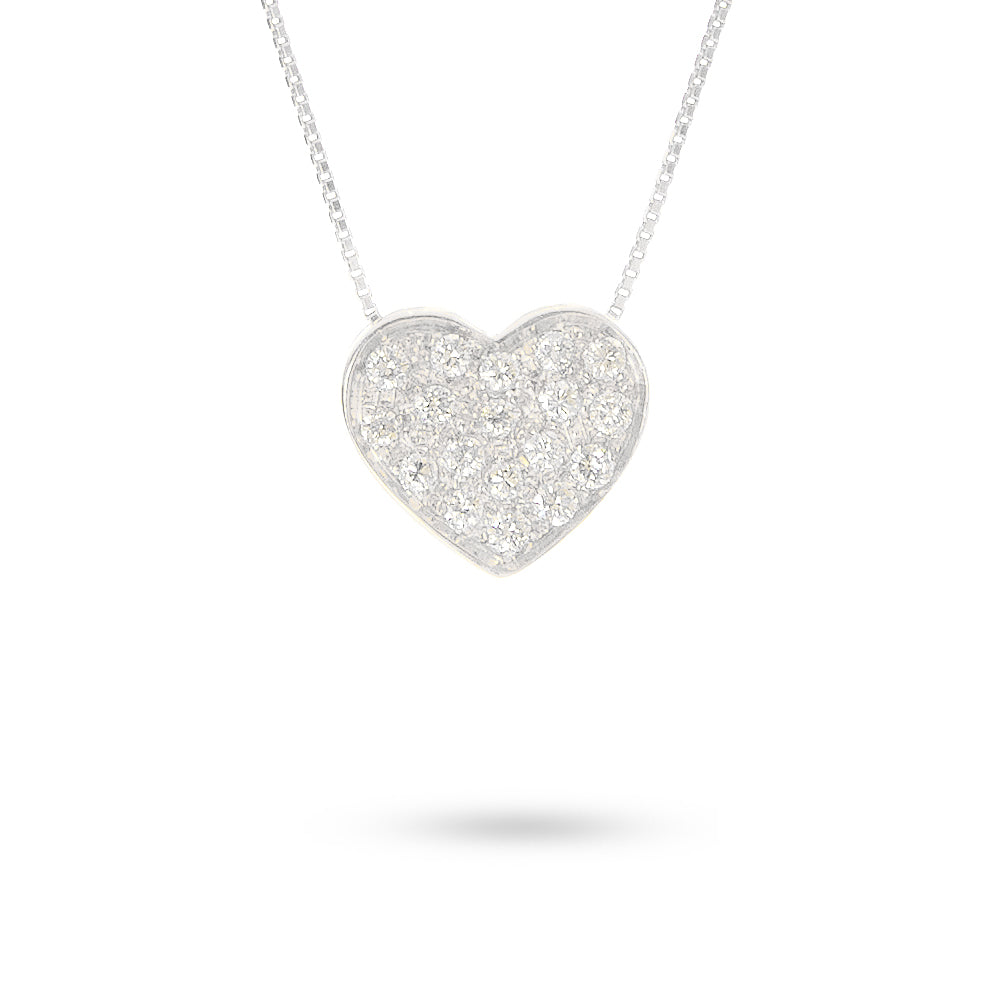 Ciondolo Cuore pavè 0,179 ct