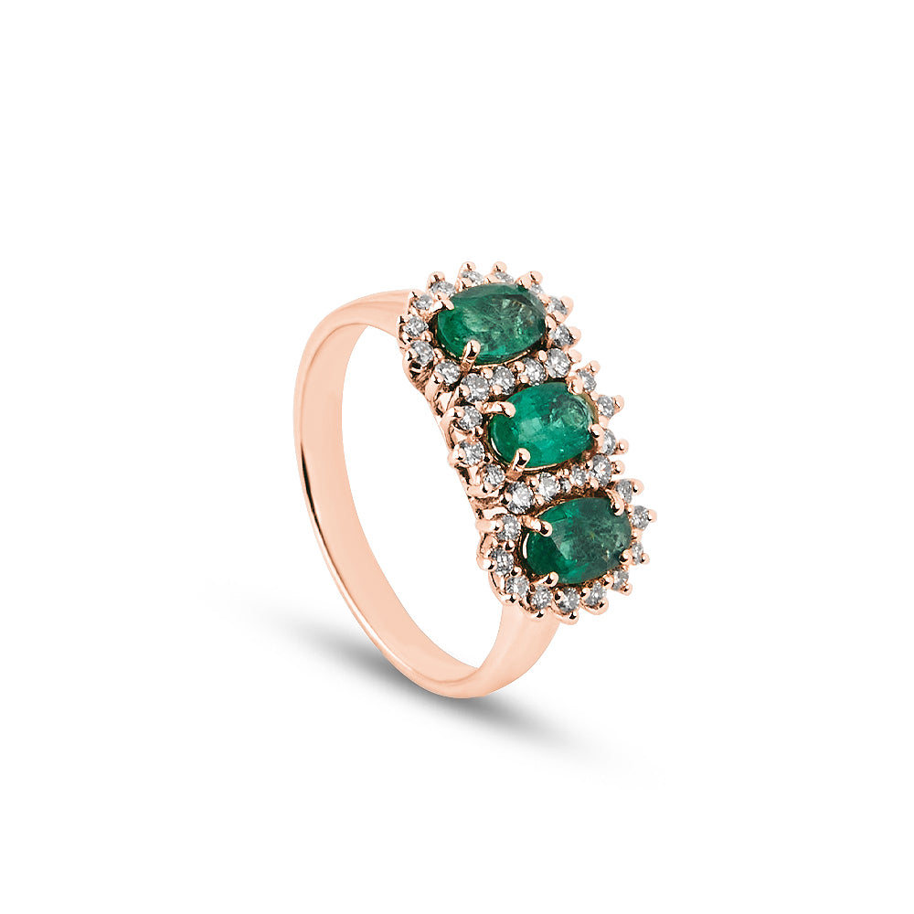 Anello Trilogy Smeraldi 1,62 ct