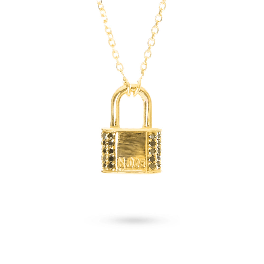 Collana Ciondolo Catenaccio Black 0,22 ct
