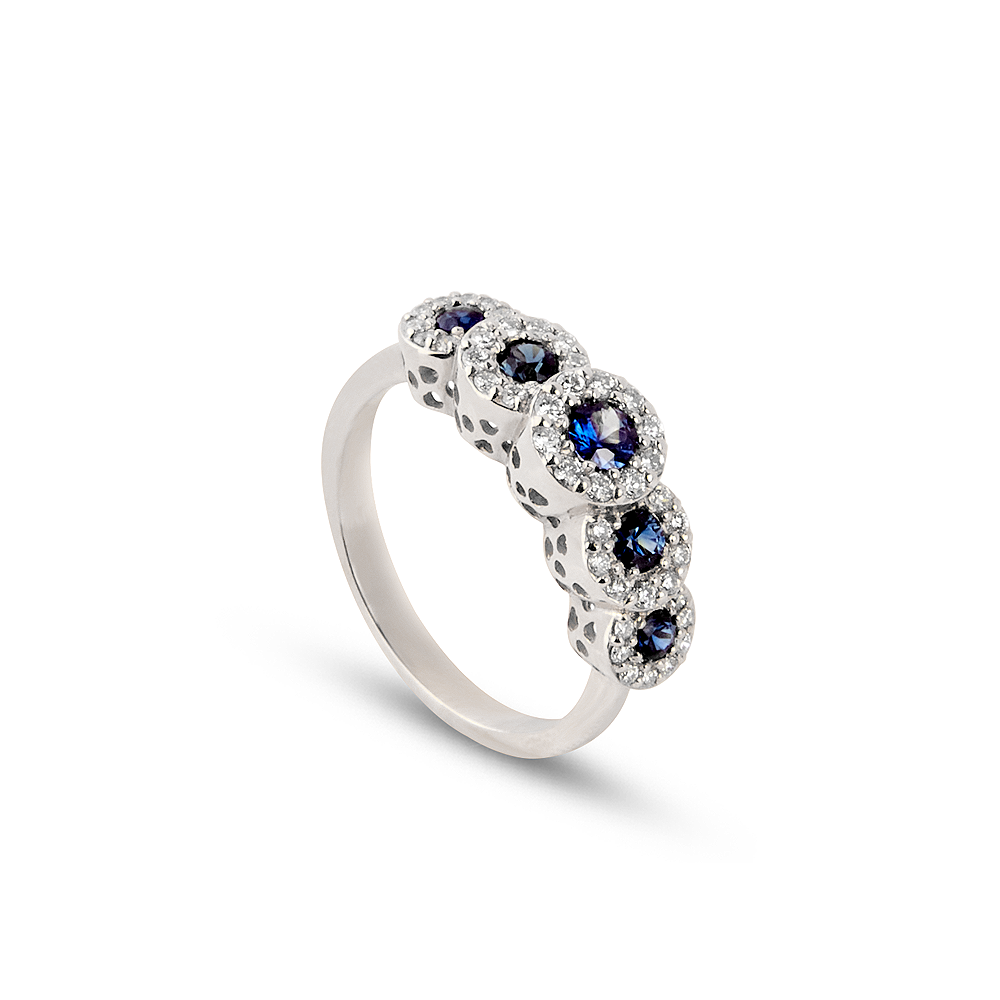 Anello Veretta Zaffiri 0,98 ct