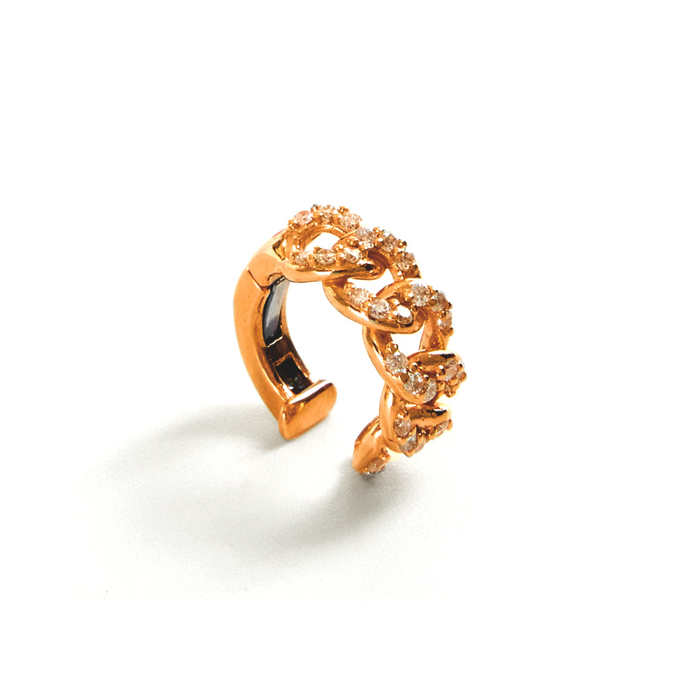 Orecchini Ear Cuff Groumette giallo 0,25 ct