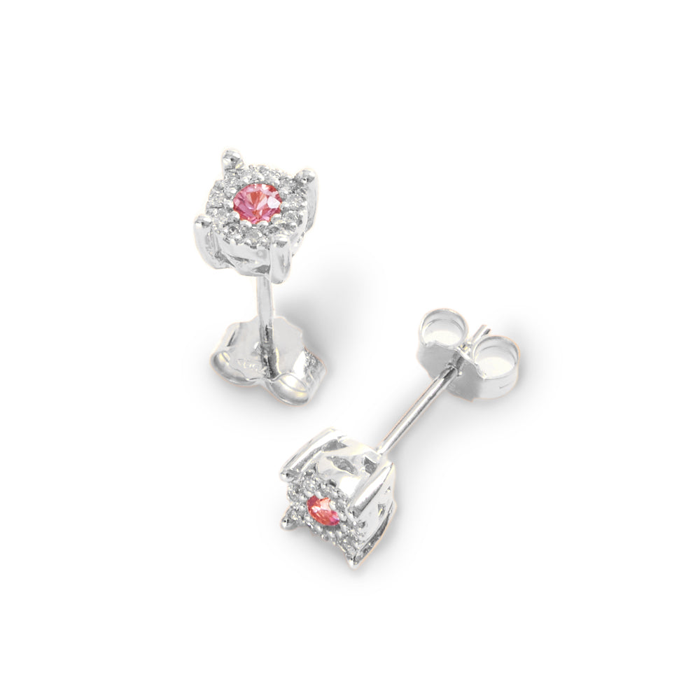 Orecchini Zaffiro Rosa 0,23 Parure ct