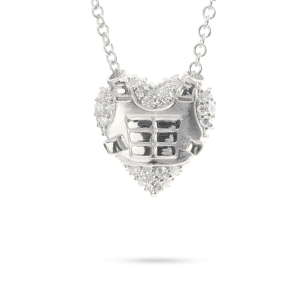 Collana Cuore Scudo 0,35 ct