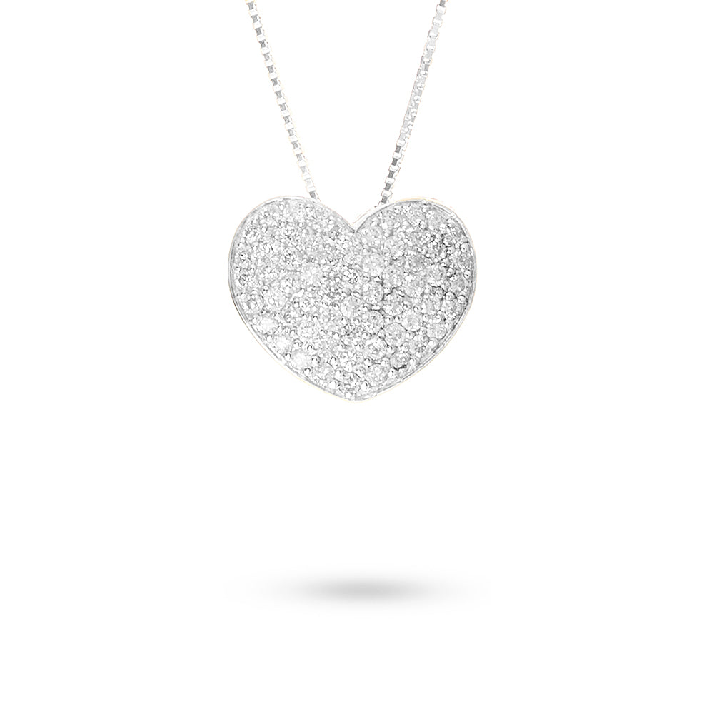 Ciondolo Cuore pavè 0,36 ct
