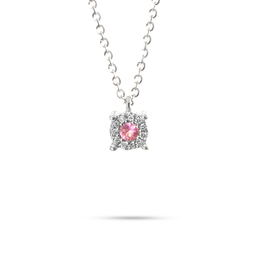 Ciondolo Zaffiro Rosa Parure 0,10 ct