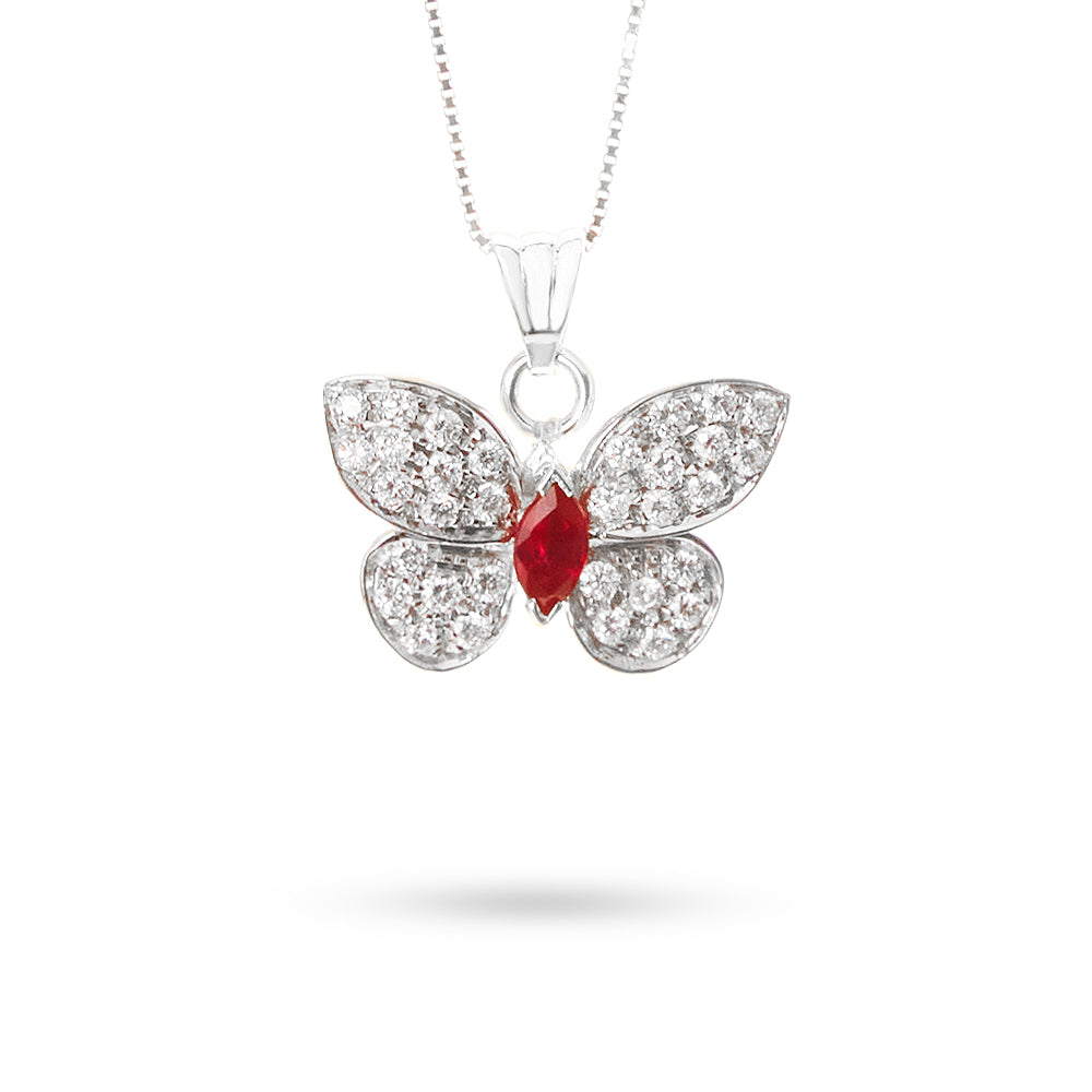 Pendente Farfalla Rubino 0,60 ct